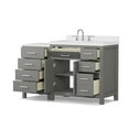 thumbnail image 4 of Caroline Parkway 57" Single Bath Vanity in Gray with White Quartz Top and Square Sink, 4 of 6