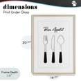 thumbnail image 4 of Stupell Industries Contemporary Bon Appetit Fork Knife Spoon Birch Framed Print Under Glass, 14 x 20, by Martina Pavlova, 4 of 8