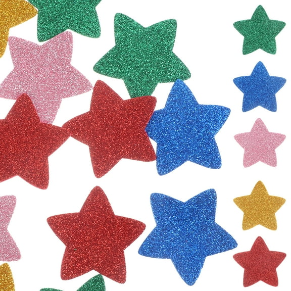 15 Pcs Stickers Star Pattern Mixed Colors Craft Supplies for Kids Scrapbooking