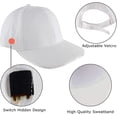 thumbnail image 2 of Muryobao Men Women LED Baseball Hat LED Light up Hat Flash Glow Cap for Rave Festival Party Club Hip-hop Stage Halloween Holiday White - Orange Light, 2 of 7