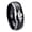 Black 2 Tone Polish Edge, variant on Air Force Concave Black Plated Tungsten Promised Ring 10MM