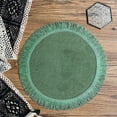 thumbnail image 2 of KYAIGUO Tableware Mat Round Heat-Insulating Pad Woven Non-slip Coaster Suitable for Table Decoration (Green), 2 of 9