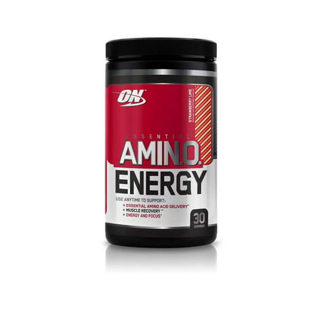 Optimum Nutrition Amino Energy Pre Workout + Essential Amino Acids Powder, Strawberry Lime, 30