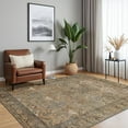 thumbnail image 2 of Area Rug x for Living Room Bedroom Dining Room Washable Rugs Vintage Distressed Print Carpet UltraThin Chenille Low Pile Lightweight Rug with Non Slip Backing Sepia, 2 of 8