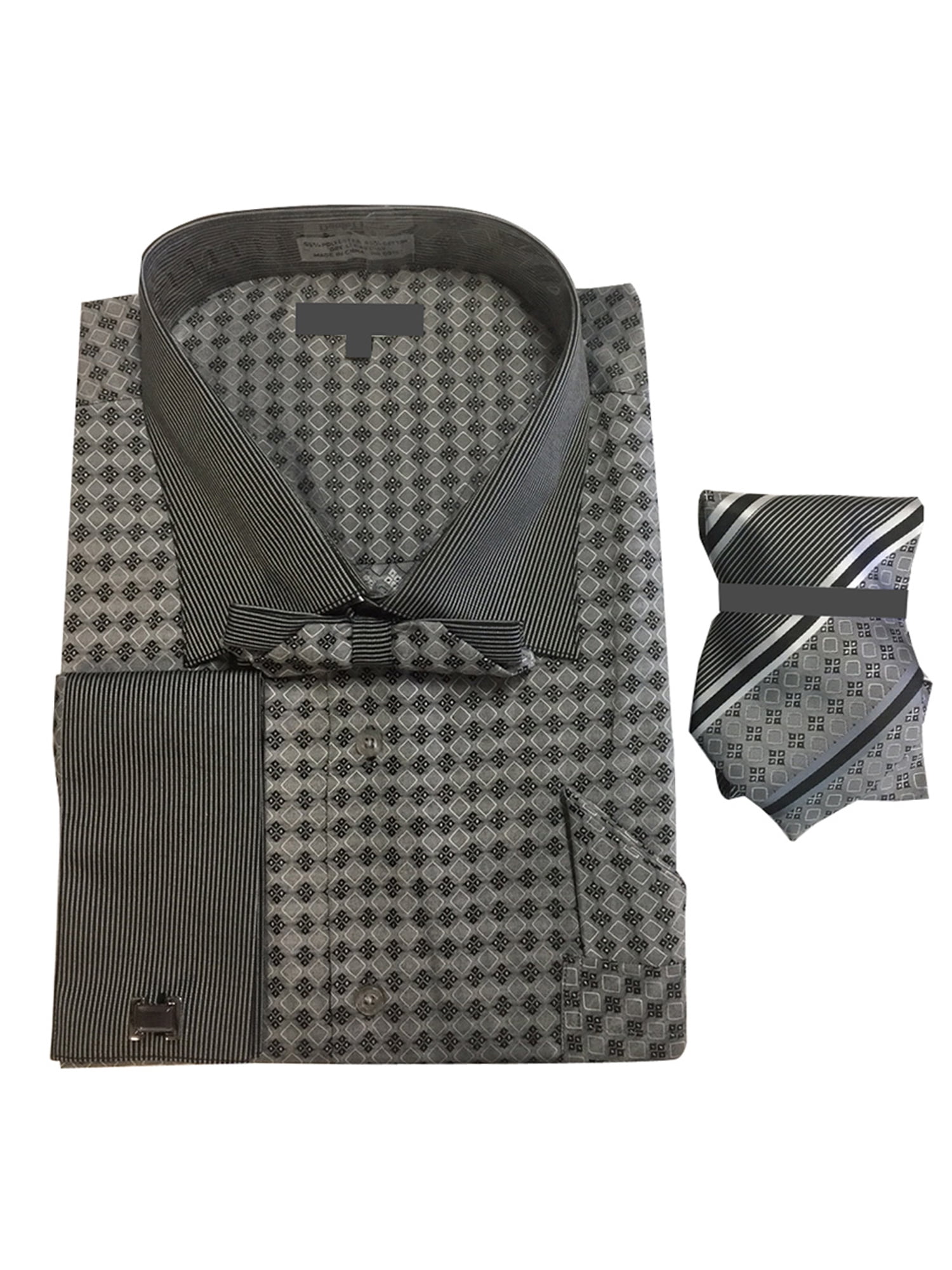 1 Pair Classic Elegant Men's Stainless Steel Grids Plaid Cufflinks for Dress 