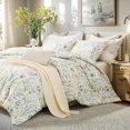 thumbnail image 5 of Nayoroom 3 Pieces Soft Microfiber Boho Floral Duvet Cover Green Botanical King Bedding Set with Colorful Flower Print Pattern, 5 of 5