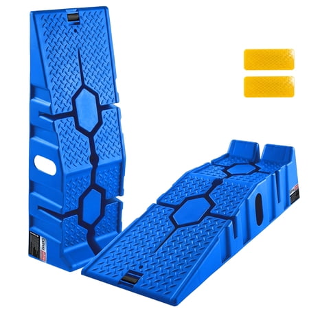 2-Pack Low Profile Vehicle Ramps 6600 lb Capacity 6.7 Inch Lift for Oil Change Maintenance