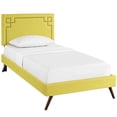 thumbnail image 6 of Modway Josie Twin Upholstered Platform Bed with Round Splayed Legs, Multiple Colors, 6 of 28