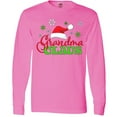 thumbnail image 3 of Inktastic Grandma Claus with Christmas Santa Hat and Snowflakes Long Sleeve T-Shirt, 3 of 5