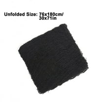 Sulaicai Halloween Creepy Cloth Black 30x71 Inch - Spider Web Black Creepy Cloths for Haunted House - Creepy Spooky Halloween Decorations Outdoor Indoor, 1PCS