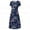 Dark Blue, variant on Trendy Dress Women Fashion Summer Grace Mid-Calf Short Sleeve Beach Printing Dress Christmas