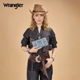 thumbnail image 3 of Wrangler Western Wallet for Women RFID Paisley Wristlet Purse with zipper, Jean, 3 of 7