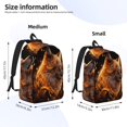 thumbnail image 2 of Easygdp Gold Flame Pattern Wolf Mochila de Lona Resistente para Laptop, Compatible con Laptops de 15 a 17 pulgadas, Ideal para Escuela, Trabajo y Viajes-Medium, 2 of 5