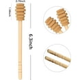 thumbnail image 6 of FacoFaco 4PCS Honey Mixing Stirrer, Wooden Honey Dipper, Honey Spoon Collecting Dispensing Drizzling Jam (Straight Handle), 6 of 13