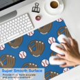thumbnail image 4 of Long Mouse Pads for Desk,Blue Baseball Gloves and Balls Pattern Desk Mats on Top Of Desks, Desk Mouse Pad Extra Large with 3mm Non-Slip Base and Stitched Edge for Gaming,Office,Work,Home 31.5"x11.8", 4 of 6