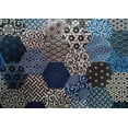 thumbnail image 5 of oneOone Cotton Silk Blue Fabric Geometric Craft Projects Decor Fabric Printed By The Yard 42 Inch Wide, 5 of 5