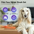 thumbnail image 3 of Fido Fave 3-in-1 Slicker Brush, Extra Long Pin Pet Detangler Brush & Dematting Deshedding Comb for Long-Haired and Thick Coats Dogs and Cats, 3 of 9