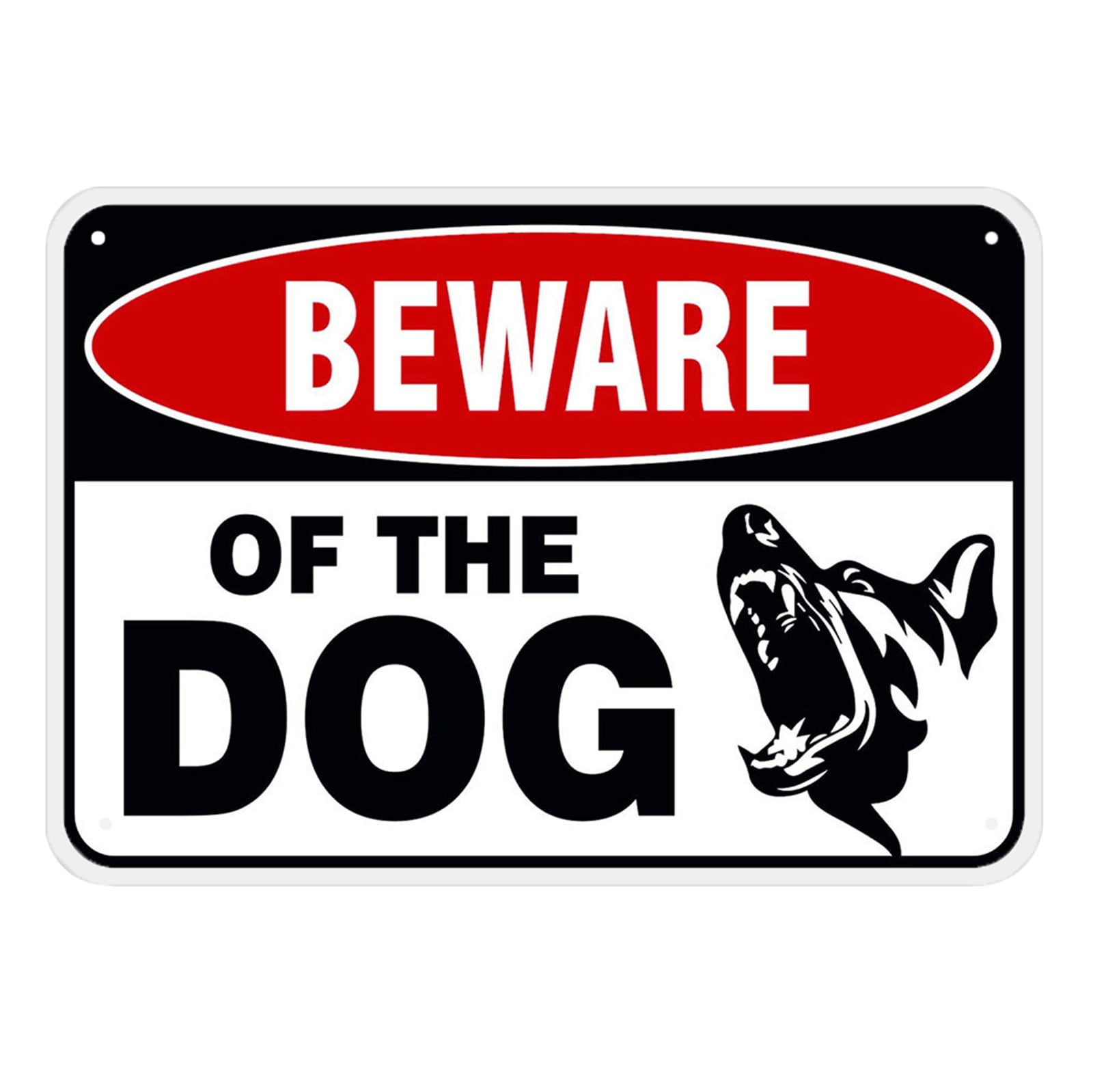 4 X WARNING DOGS SIGN STICKERS ws4 