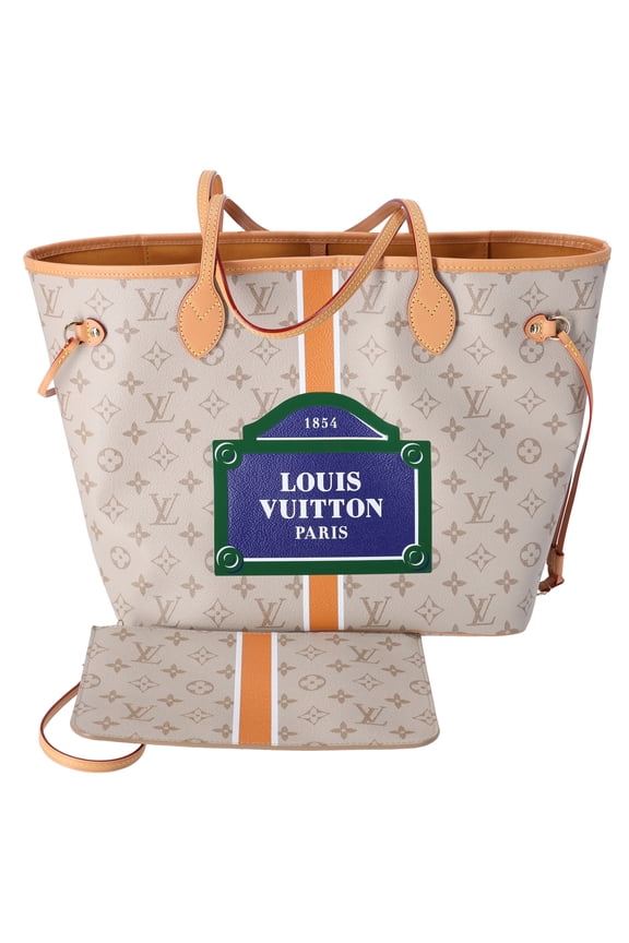 Pre-Owned Louis Vuitton Neverfull MM Tote Collection Line M23501 Beige Monogram