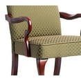 thumbnail image 5 of Maklaine Green Jacquard Fabric Solid Wood Gooseneck Arm Chair, 5 of 7