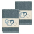 thumbnail image 4 of Linum Home Textiles Turkish Cotton Annabelle Embellished Washcloth Set Color: Light Gray Size: 2 PC SET, 4 of 4
