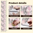 thumbnail image 5 of Peel and Stick Wallpaper Soft Pink Black Watercolor Palm Leaf Wall Mural 17.7in x 9.8ft Self Adhesive Removable Wall Paper Renter Friendly Wallpaper for Nursery Bedroom Cabinets, 5 of 8