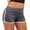 Gray, variant on Women's High-Waisted Athletic Shorts - Slim Fit Spandex Bike Shorts with Contrast Side Piping, Stretchy Yoga Running Workout Shorts Black L