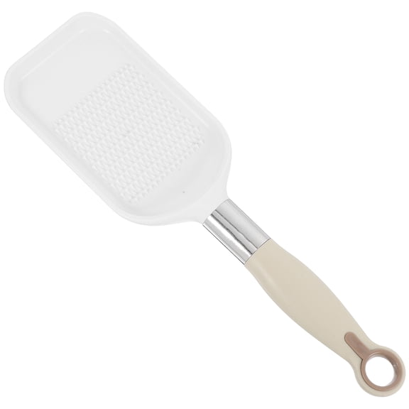 WHAMVOX Garlic and Ginger Grinder Manual Food Chopper with Juice Collection for Kitchen Beige ABS PP Stainless Steel