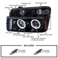 thumbnail image 3 of Spec-D Tuning Glossy Black Smoke LED Halo Projector Headlights + Bumper Lights Compatible with 2004-2012 Chevy Colorado, 2004-2012 GMC Canyon, Left + Right Pair Headlamps Assembly, 3 of 7