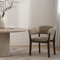 thumbnail image 2 of Fauteuil Moderne Blake en Faux Mohair de Bois, en Lin, 2 of 8