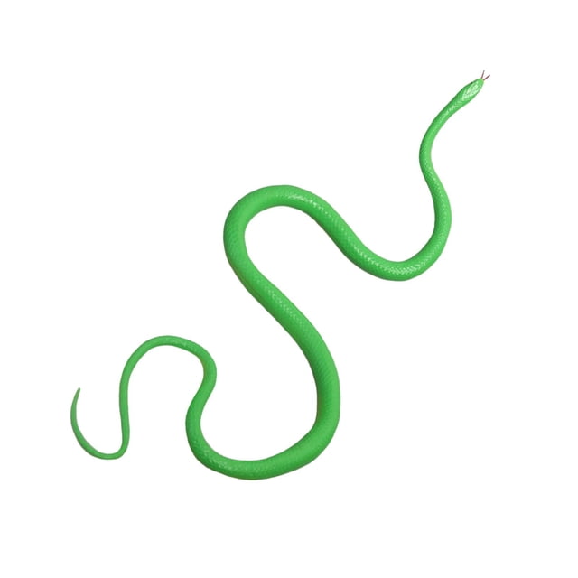 Juguete de serpiente falsa, recuerdo de fiesta, juguete de broma, accesorio de broma, figura de serpiente para Halloween Verde