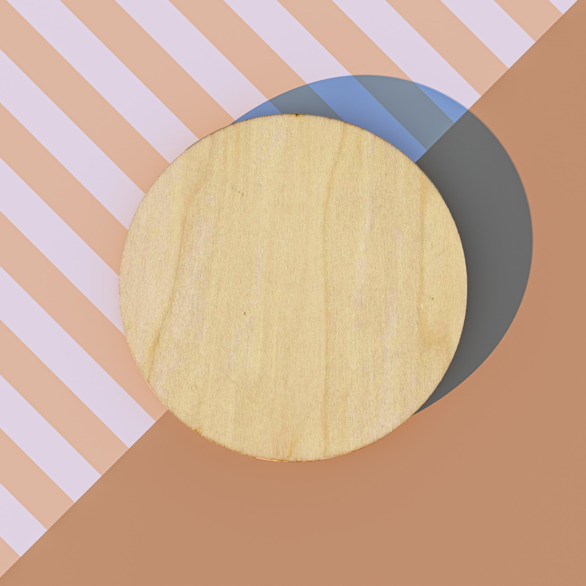 Hello Hobby Unfinished Wood Circle, 5 in. x 0.5 cm, 0.07 lbs, Perfect for DIY Projects & Decor