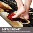 thumbnail image 4 of Kitchen Mats,Coffee Vintage Kitchen Mats for Floor,Anti Fatigue Waterproof Kitchen Rug,Non Skid Washable Memory Foam Kitchen Rugs and Mats for Bedroom,Office,Sink,Laundry 17.3 * 29 Inches, 4 of 6
