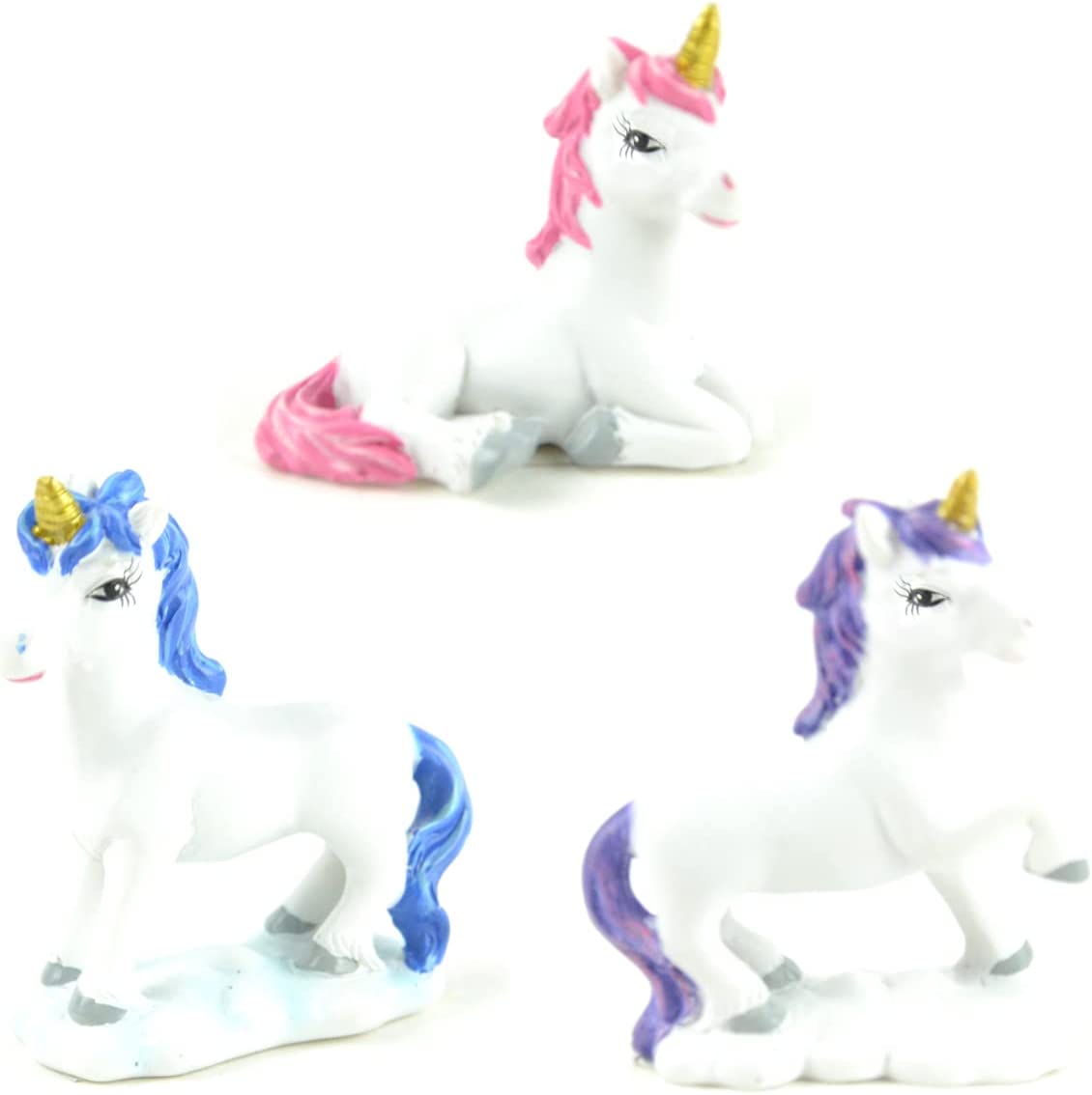 Touch of Nature Miniature Unicorns 1.5" Unicorn Figurines 3pc