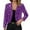 Purple, variant on Elegant Solid Color Casual Jacket – Lightweight, Shiny, Front-Open, Long Sleeve, Breathable, Thin Party Cardigan Outerwear Coat