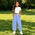 thumbnail image 5 of Girls' Athletic Regular Fit Workout Jogger Sweatpants with Pockets 12-13 Years, 5 of 7