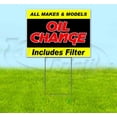 thumbnail image 1 of Oil Change (18" x 24") Yard Sign, Includes Metal Step Stake, 1 of 6