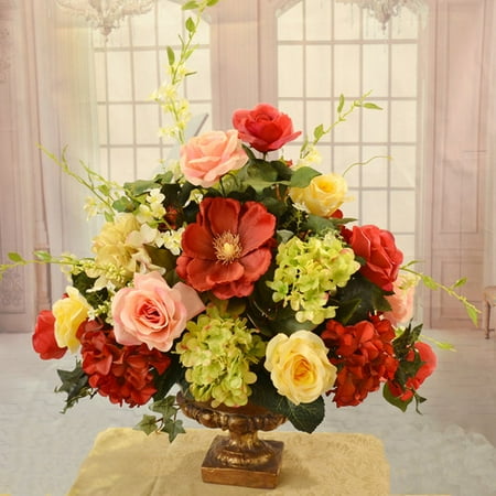 Fl Home Decor Elegant Rose Magnolia And Hydrangea Large Silk Fl Home Decor Elegant Rose Magnolia And Hydrangea Large Silk Flower Arrangement