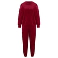thumbnail image 5 of Velour Tracksuit Womens 2 Pieces Joggers Outfits Jogging Sweatsuits Set Soft Sports Hoodie Sweat Suits Pants Womens Clothes, 5 of 7