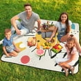 thumbnail image 7 of Color Wave Point Geometry Waterproof Picnic Blanket with Foldable Zipper, Suitable for Outdoor Use, Suitable for Travel, Camping, Beaches, Parks, Grasslands, Picnic Blanket Accessories, 7 of 7
