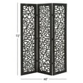 thumbnail image 3 of New Traditional WOOD THREE PANEL SCREEN -BLACK, 3 of 3