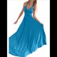 thumbnail image 1 of Vestido Maxi Sin Mangas, de Cintura Alta, Color Liso, con Tirantes Cruzados en la Espalda y Múltiples Usos para Mujer. Azul Agua XL, 1 of 7