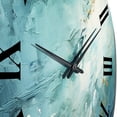 thumbnail image 5 of Designart "Turquoise Calm VII" Abstract Landscape Oversized Wall Clock, 5 of 5