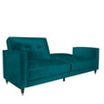 thumbnail image 5 of DHP Penelope Futon Sleeper Sofa with Gold Tipped Black Legs, Green Velvet, 5 of 25