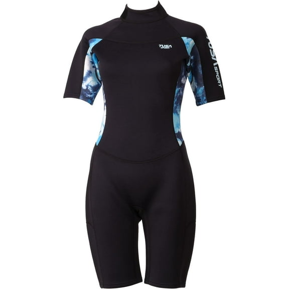 TUSA Sport Womens 2mm Shorty Wetsuit, Black, Large