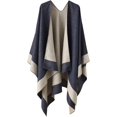 thumbnail image 1 of LinYooLi Reversible Shawl Wrap for Women Ladies, Open Front Poncho Cape Warm Blanket for Winter Fall, 1 of 7