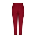 thumbnail image 2 of Tawop Work Pants for Women Multiple Pockets Nurses Pants Straight Leg Drawstring Work Pants Workwear, 2 of 7