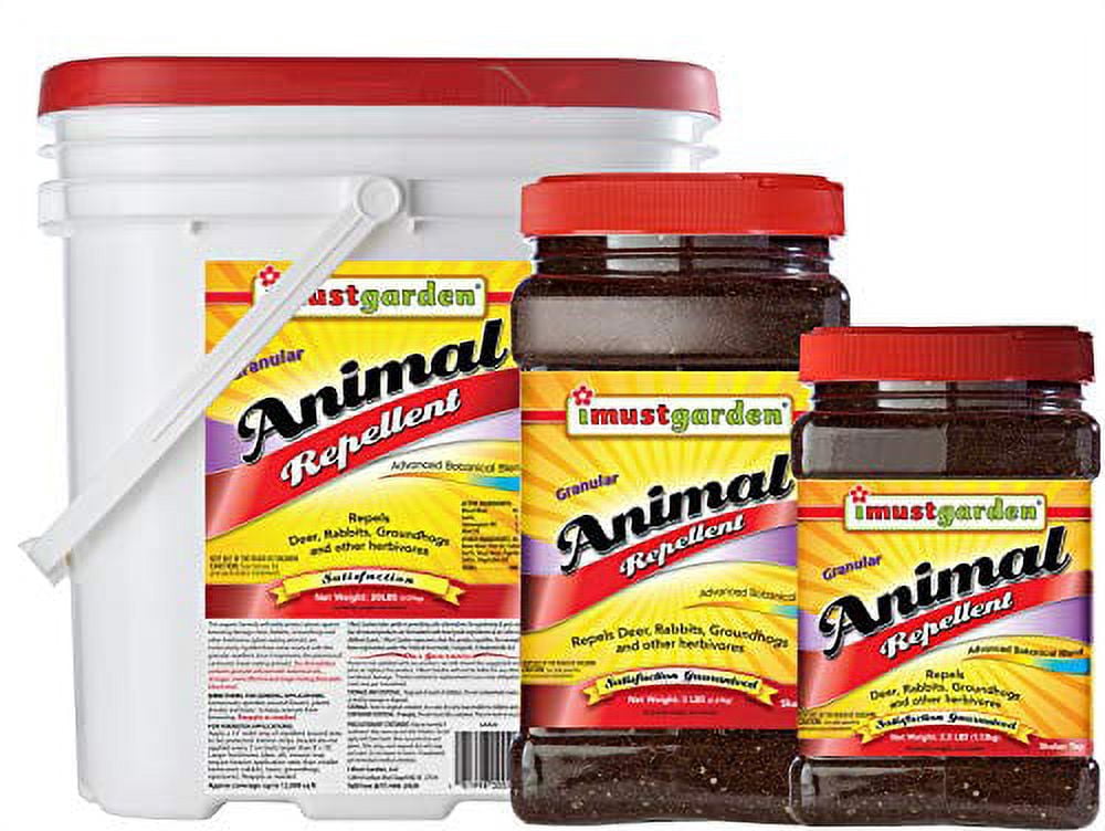 I Must Garden Granular Animal Repellent: For Deer, Rabbits, and Groundhogs - 5 lb. Shaker Jar