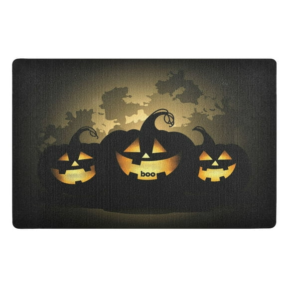 BZSMCE Floor Mats 32x20in Black Pumpkin Creativity Doormats