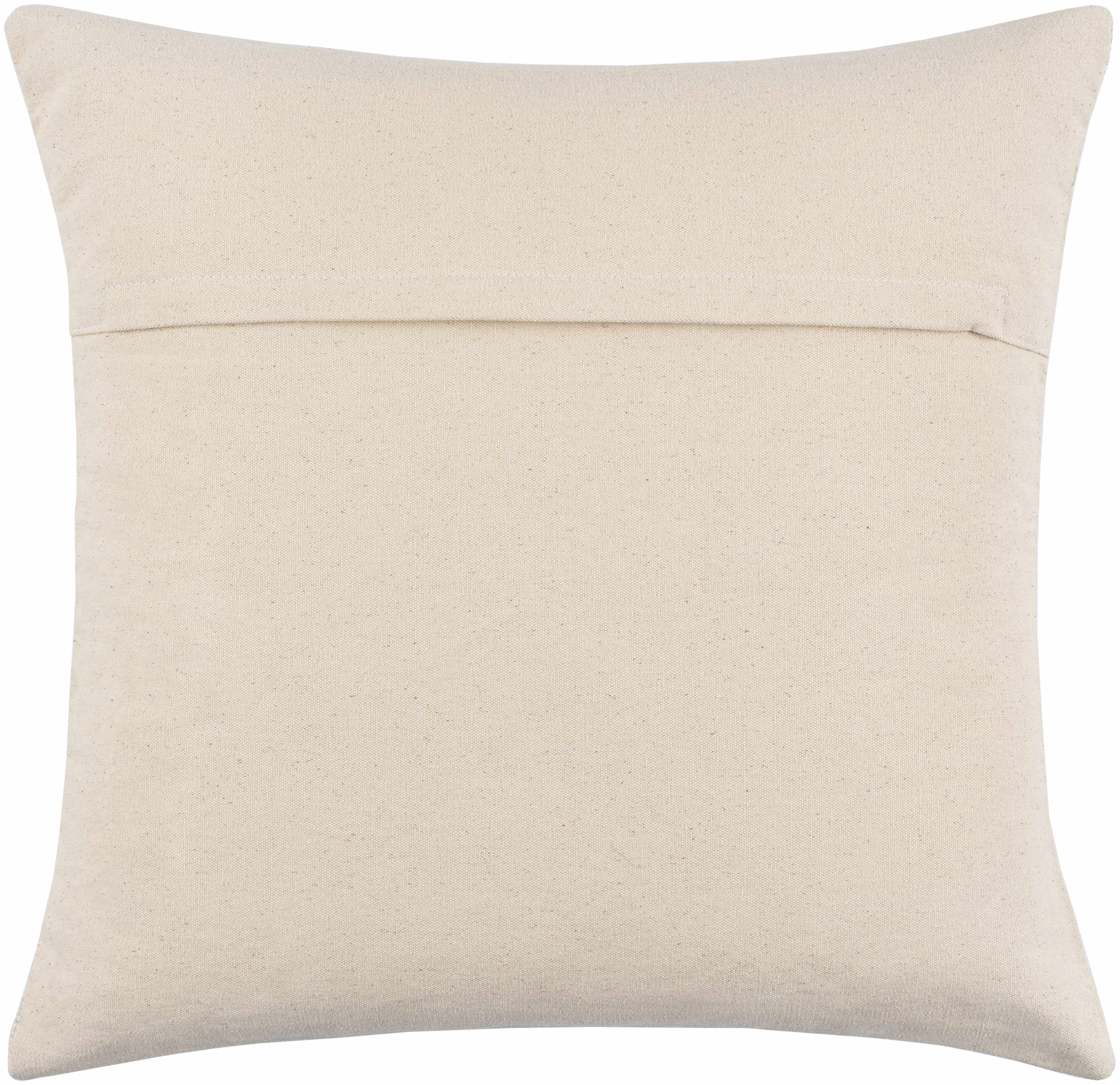 Hauteloom Oaqui Decorative Throw Pillow - Sofa Couch Cushion Cover - Boho Farmhouse Square Pillow Cover - Viscose - Cream